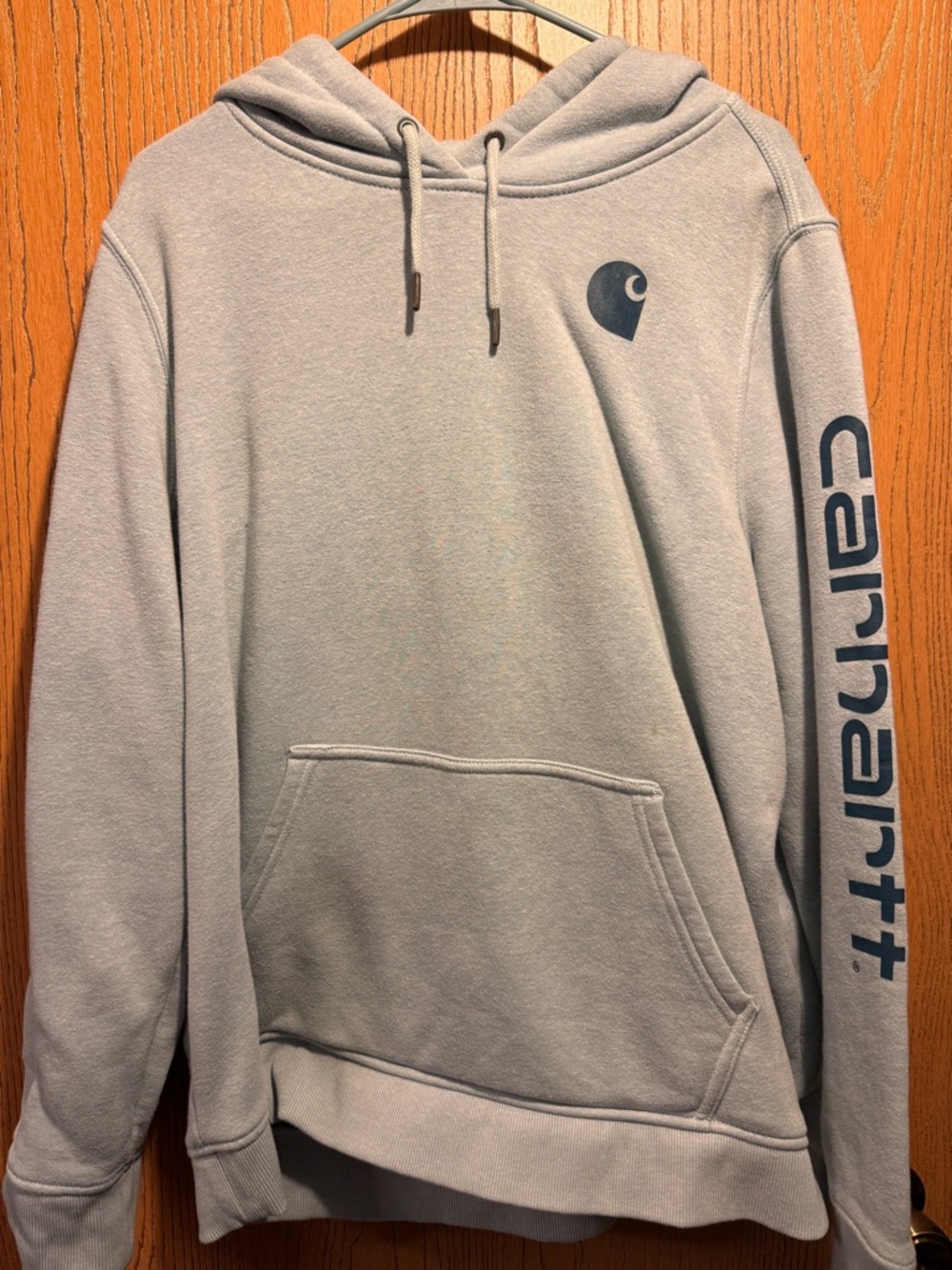 Carhartt women’s Light blue Hoodie - Logo Sleeve